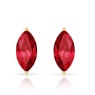 1.5 Carat Marquise Cut Lab Grown Ruby Stud Earrings AAAA - Rosec Jewels
