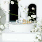 Rosec Jewels-Prong Set Lab Created Diamond Solitaire Stud Earrings