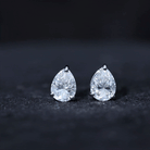 Certified 2 Carat Diamond Teardrop Earrings With Screw Back Lab - ( EF-VS ) - Rosec Jewels
