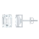 Rosec Jewels-Emerald Cut Lab Created Diamond Stud Earrings