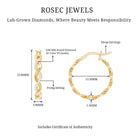 Rosec Jewels-Certified Lab Created Diamond Hoops for Women