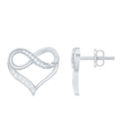 Rosec Jewels-Certified Lab Created Diamond Heart Infinity Stud Earrings