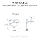 Rosec Jewels-Certified Lab Created Diamond Heart Infinity Stud Earrings