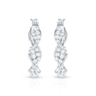Certified Lab Grown Diamond Twisted Hoop Earrings for Women Lab - ( EF-VS ) - Rosec Jewels