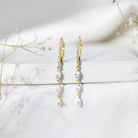 Certified Lab Grown Diamond Long Dangle Earrings for Bride Lab - ( EF-VS ) - Rosec Jewels