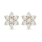 Rosec Jewels-Certified Lab Grown Diamond Flower Stud Earrings for Women
