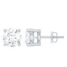 Rosec Jewels-Minimalist Sterling Silver Moissanite Stud Earrings