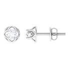 Rosec Jewels-Round Diamond Solitaire Stud Earrings with Screw Back