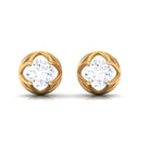 Rosec Jewels-Round Diamond Solitaire Stud Earrings with Screw Back