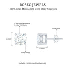 Rosec Jewels-1/4 CT Diamond Solitaire Stud Earrings in 4 Prong Setting