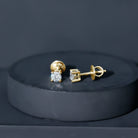 Rosec Jewels-1/4 CT Diamond Solitaire Stud Earrings in 4 Prong Setting