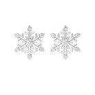 Rosec Jewels-Round Diamond Snowflake Stud Earrings