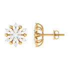 Rosec Jewels-Diamond Cluster Snowflake Stud Earrings
