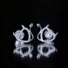 Round Diamond Devil Heart Earrings Lab - ( EF-VS ) - Rosec Jewels