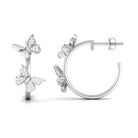 Rosec Jewels-Butterfly Inspired Diamond Half Hoop Earrings