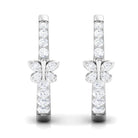 Rosec Jewels-Round Diamond Butterfly Hinged Hoop Earrings