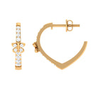 Rosec Jewels-Round Diamond Butterfly Hinged Hoop Earrings