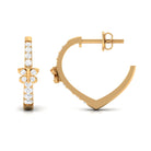 Rosec Jewels-Round Diamond Butterfly Hinged Hoop Earrings