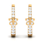 Rosec Jewels-Round Diamond Butterfly Hinged Hoop Earrings