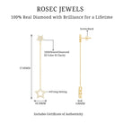 Rosec Jewels-Diamond Star Chain Dangle Earrings