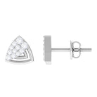 Rosec Jewels-1/4 CT Round Diamond Gold Triangle Contemporary Stud Earrings
