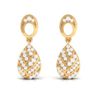 Rosec Jewels-Classic Diamond Gold Bridal Teardrop Earrings