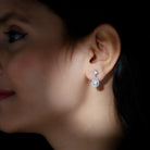 2.50 CT Moissanite Bridal Dangle Earrings in Prong Setting D-VS1 - Rosec Jewels