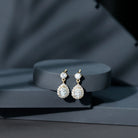 2.50 CT Moissanite Bridal Dangle Earrings in Prong Setting D-VS1 - Rosec Jewels