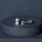 Certified Lab Grown Diamond 4 Prong Stud Earrings Lab - ( EF-VS ) - Rosec Jewels