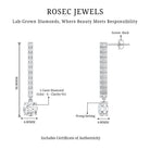 2 Carat Lab Grown Diamond Drop Earrings with IGI Certificate Lab - ( E-VS1 ) - Rosec Jewels