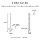 Lab Grown 2 Carat Diamond Bridal Drop Earrings with IGI Certificate Lab - ( E-VS1 ) - Rosec Jewels