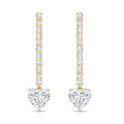 Lab Grown 2 Carat Diamond Bridal Drop Earrings with IGI Certificate Lab - ( E-VS1 ) - Rosec Jewels