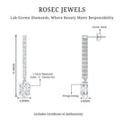 2 Carat Lab Grown Diamond Bridal Drop Earrings with IGI Certificate Lab - ( E-VS1 ) - Rosec Jewels