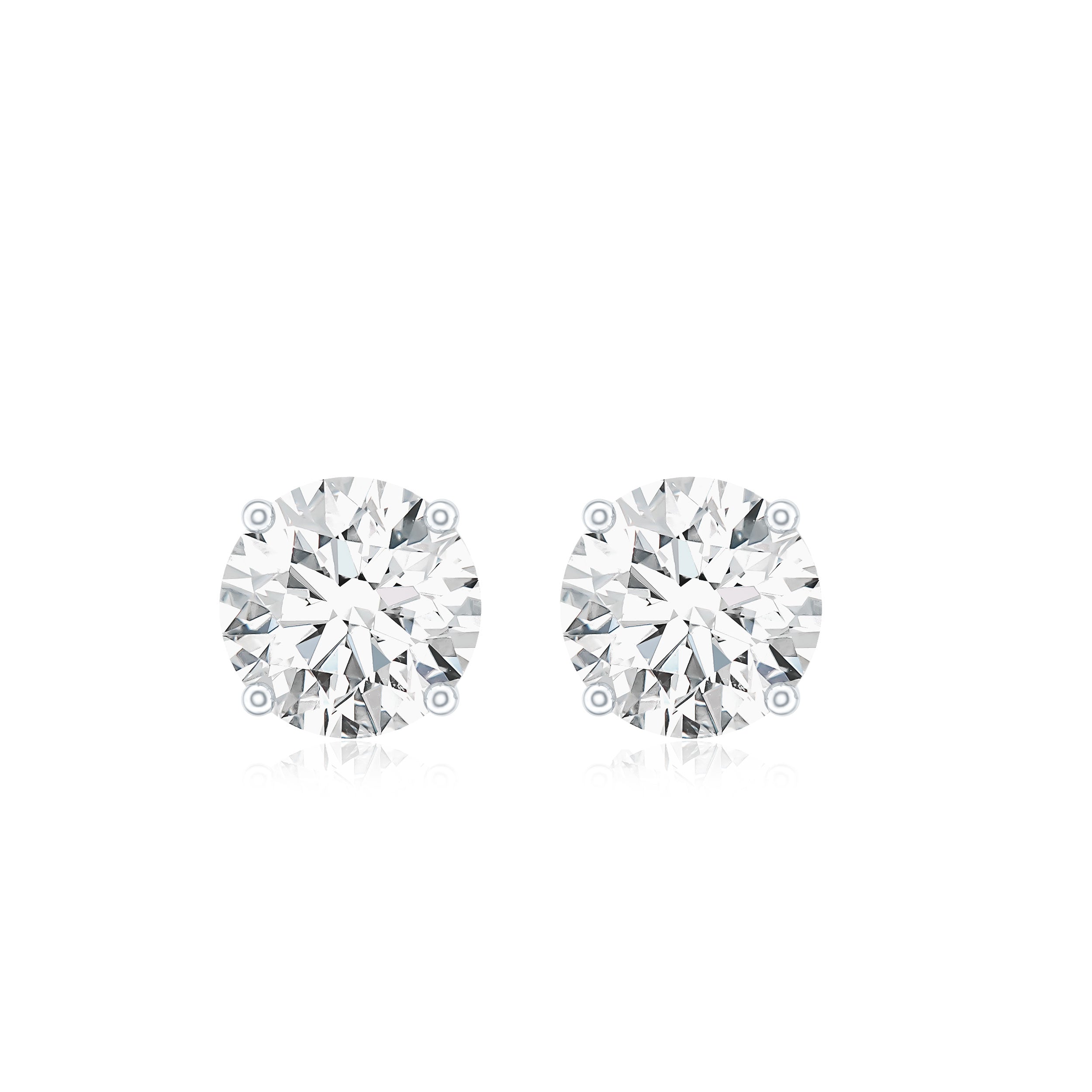 1.50 CT Moissanite Solitaire Stud Earrings D-VS1 - Rosec Jewels