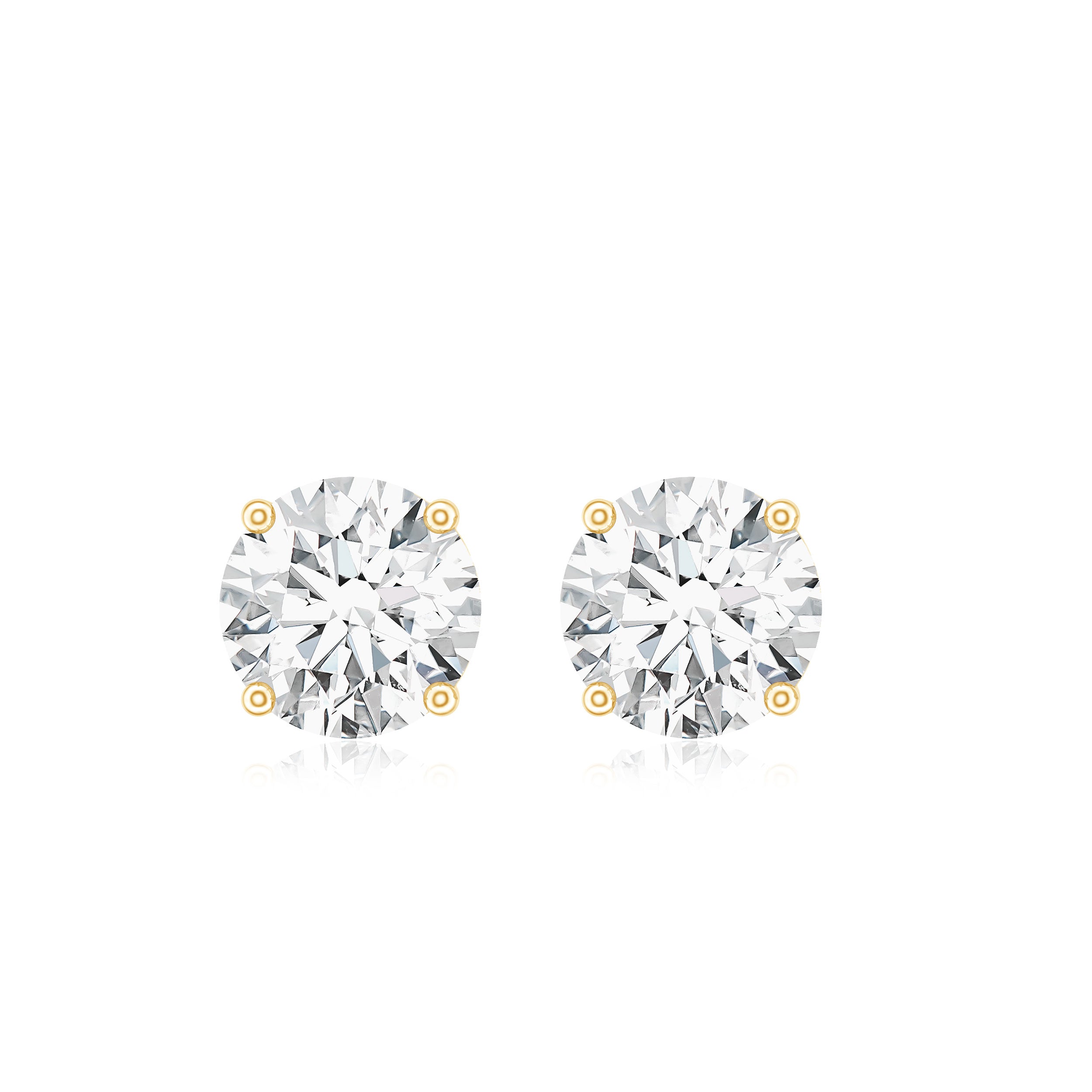 1.50 CT Moissanite Solitaire Stud Earrings D-VS1 - Rosec Jewels