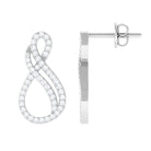 Rosec Jewels-Minimal Diamond Stud Earrings in Pave Setting