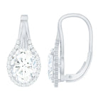 Rosec Jewels-Oval Shaped 6X8 MM Moissanite Designer Earrings in Silver