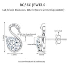 Certified Lab Grown Diamond Swan Stud Earrings Lab - ( EF-VS ) - Rosec Jewels