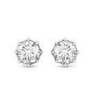 IGI Authenticated Lab Grown Diamond 2 Carat Stud Earrings with 8 Prongs Secure Setting Lab - ( E-VS1 ) - Rosec Jewels