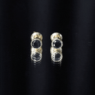 1.6 Carat Bezel Set Lab Created Black Diamond Solitaire Stud Earrings AAAA ( Synthetic ) - Rosec Jewels