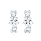 Rosec Jewels-3/4 CT Diamond Floral Hoop Earrings