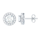 Rosec Jewels-Certified Cubic Zirconia Stud Earrings in Silver