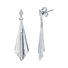 Rosec Jewels-Certified Cubic Zirconia Dangle Earrings in Silver