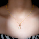 Certified Lab Grown Diamond Infinity Pendant Necklace Lab - ( EF-VS ) - Rosec Jewels