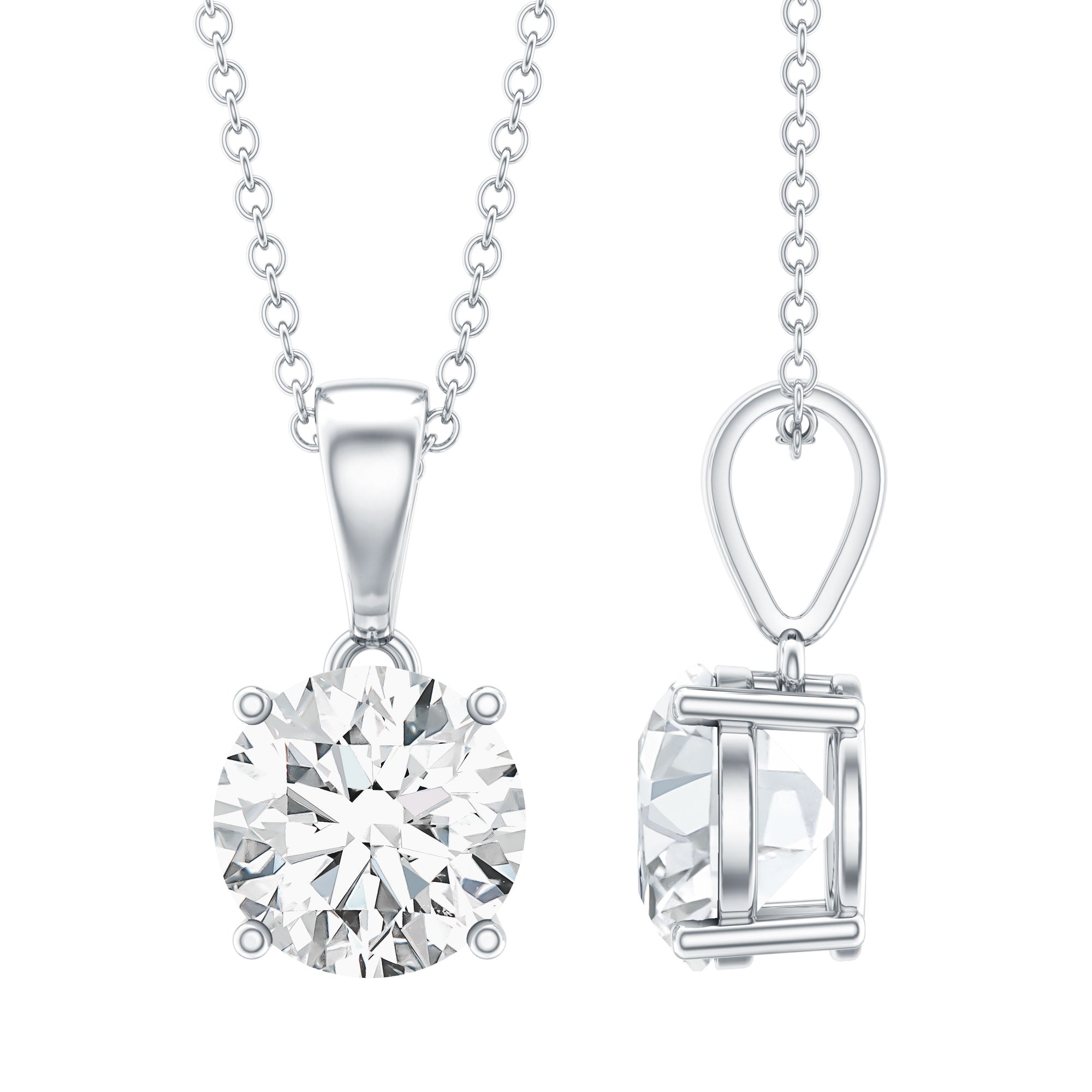 Rosec Jewels-2 Carat IGI Certified Lab Grown Diamond Pendant Necklace