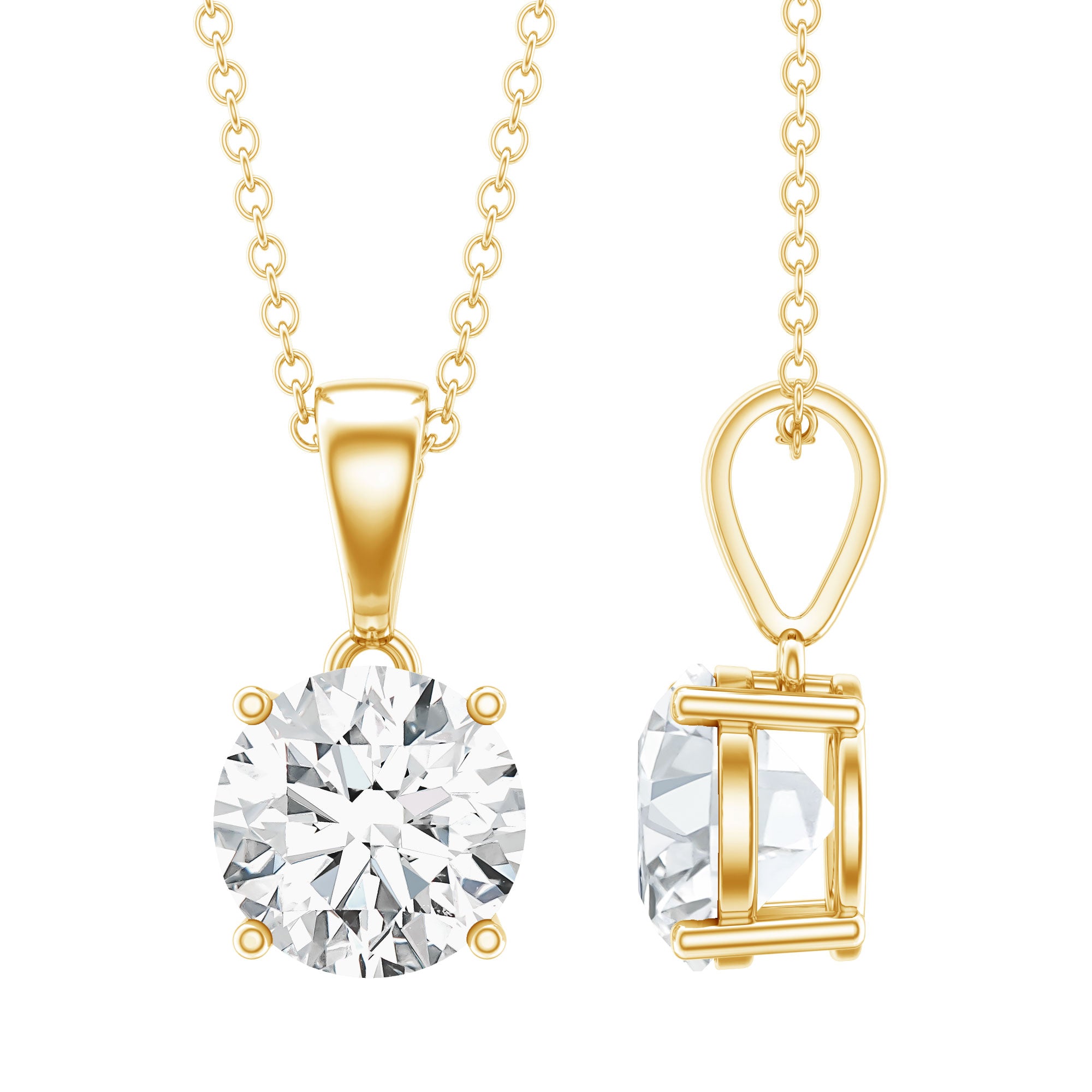 Rosec Jewels-2 Carat IGI Certified Lab Grown Diamond Pendant Necklace