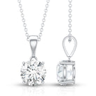 Rosec Jewels-3 Carat Solitaire Lab Grown Diamond Pendant with IGI Certificate