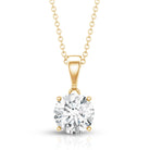 Rosec Jewels-3 Carat Solitaire Lab Grown Diamond Pendant with IGI Certificate