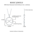 Diamonds Infinity Eternity Pendant Necklace Natural - ( HI-SI ) - Rosec Jewels