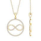 Diamonds Infinity Eternity Pendant Necklace Natural - ( HI-SI ) - Rosec Jewels